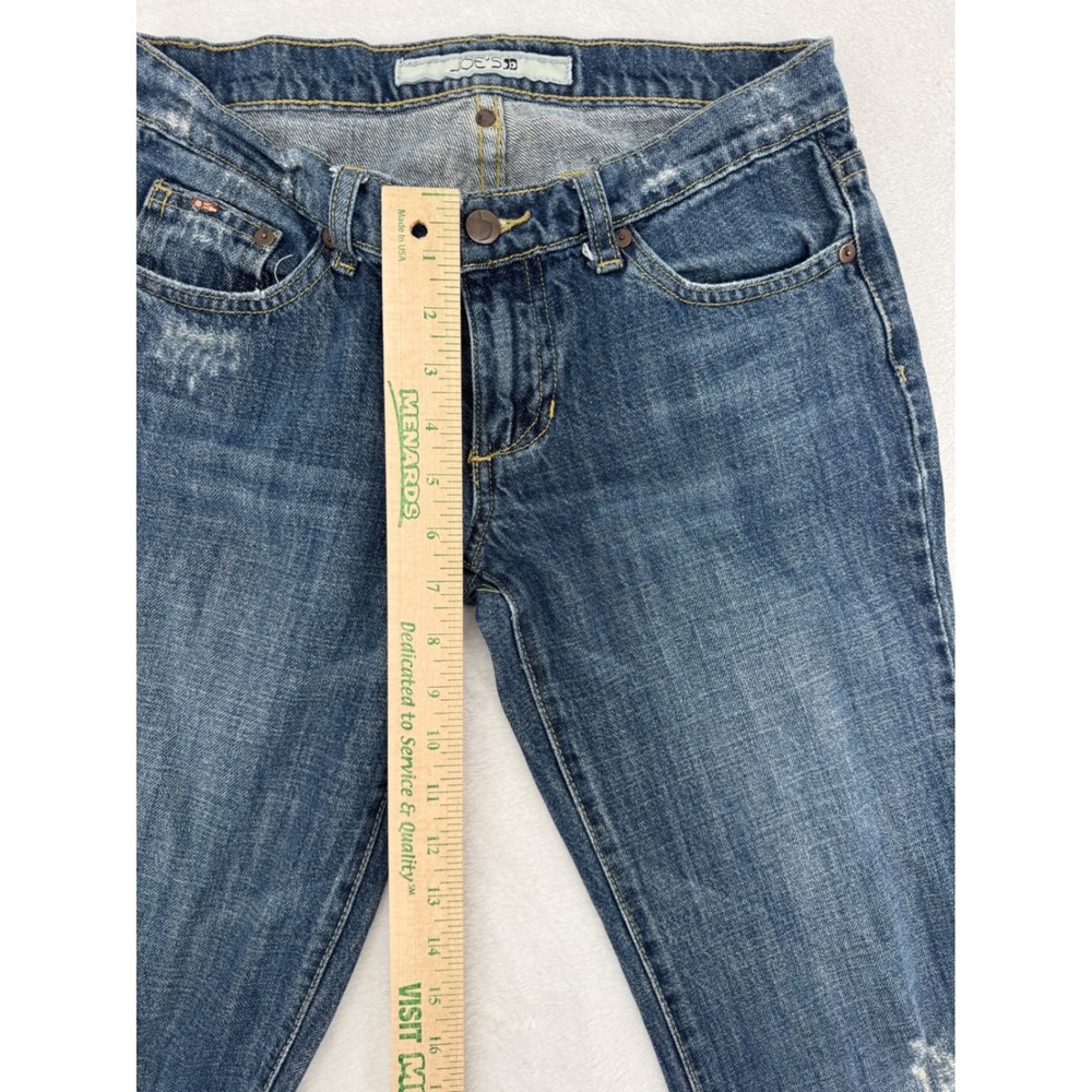 Joe's Jeans Womens 27 Medium Wash Flare Leg Distressed Denim Jeans - Picture 3 of 8